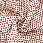 Tache Fairy Tale Tea Party Beige Burgundy Paisley Floral Cotton Patchwork Quilted Throw Blanket (DXJ103443)