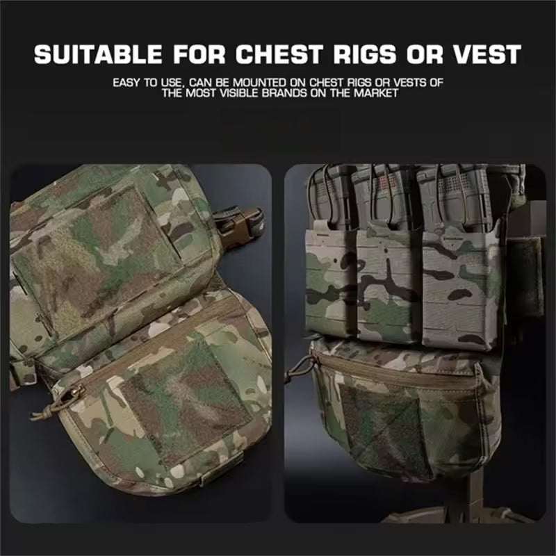 Tactical Hunting Vest with Drop Pouch, for Airsoft & CS, Outdoor Sports