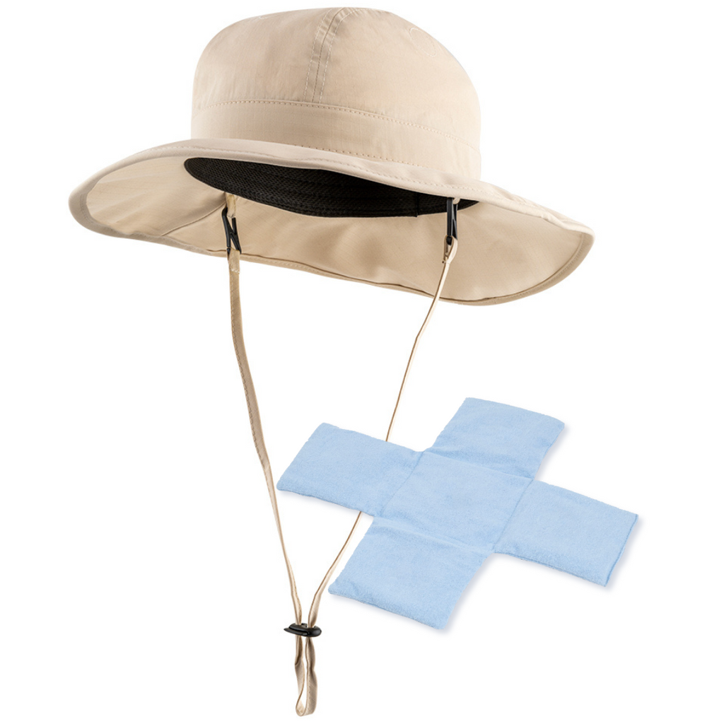POWERCAP ICE Cooling Sun Hat – Instant Cooling Relief with Reusable Ice Packs, UPF 50 UV Sun Protection, Lightweight & Breathable for Hot Weather
