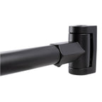 36 in. to 61 in. Curved Shower Rod (Black Finish)