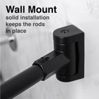 36 in. to 61 in. Curved Shower Rod (Black Finish)