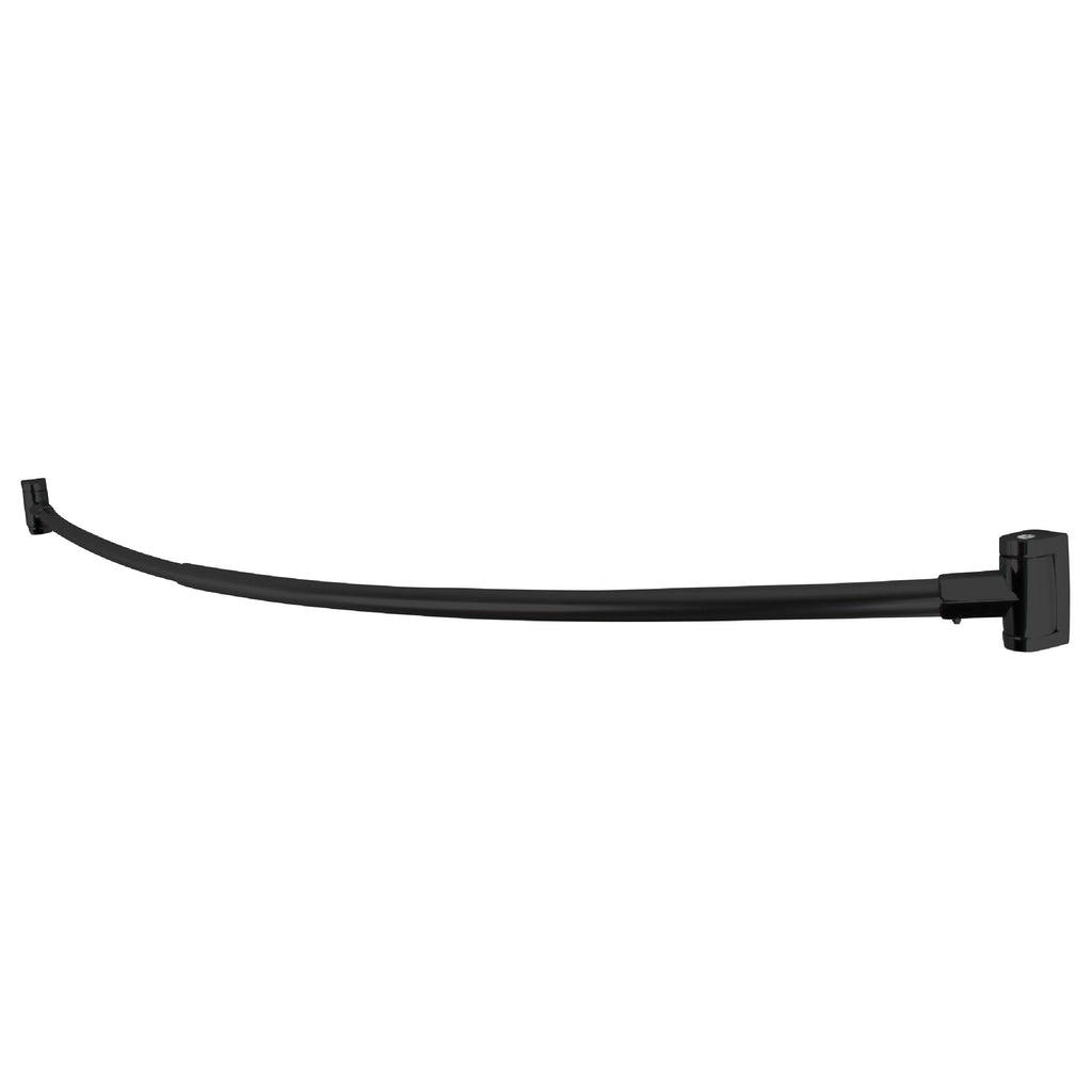 36 in. to 61 in. Curved Shower Rod (Black Finish)