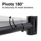 36 in. to 61 in. Curved Shower Rod (Black Finish)