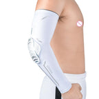 1PC Sport Black Arm Guard Compression Sleeves Sports Fitness Elastic Elbow Protective Pad Outdoor Basketball Football Sleeves For UV Summer Sun Protection Men Athletic Arm Cover