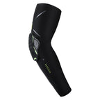 1PC Sport Black Arm Guard Compression Sleeves Sports Fitness Elastic Elbow Protective Pad Outdoor Basketball Football Sleeves For UV Summer Sun Protection Men Athletic Arm Cover