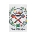 Cook With Love Tea Towel — Decorative Kitchen Microfiber Towel