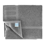 Luxury Bath Mat Floor Towel Set Grey White 22 x34 in 2 Pack Absorbent Cotton