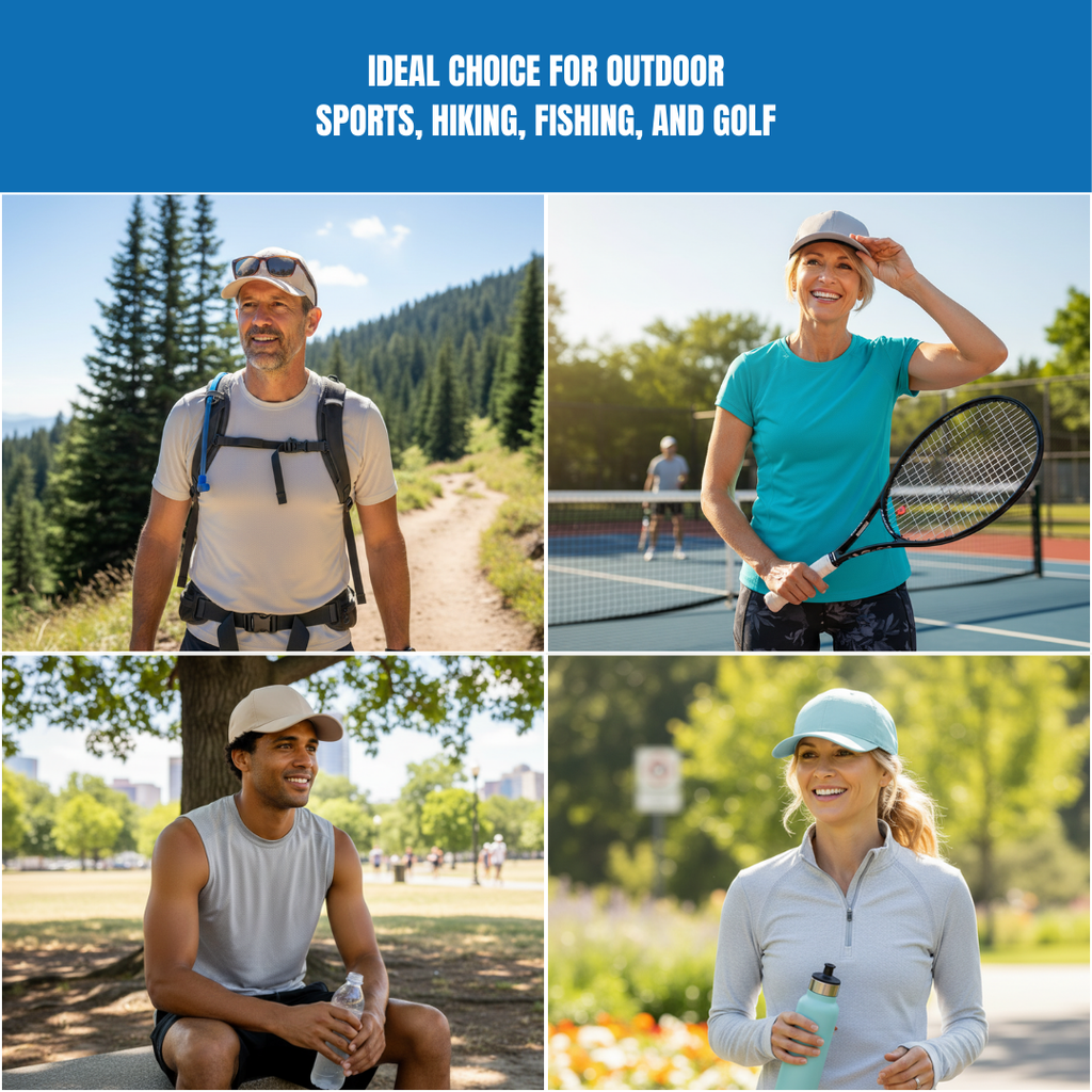 POWERCAP ICE Baseball Hat – Instant Cooling with Reusable Ice Packs UPF 50 Protection