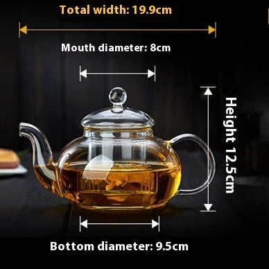 Glass Tea Set Scented Teapot High Temperature Resistant Tea Brewing Pot Large Capacity Tea Cooker