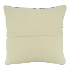Fennco Styles Stripe Chindi Design Cotton Decorative Throw Pillow 20" W X 20" L – Black & Natural Textured Cushion for Couch, Sofa, Bedroom, Living Room and Office Décor