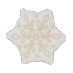 Fennco Styles Embroidered Snowflake Throw Pillow 16" W x 18" L - White Holiday Accent Pillow for Christmas, Couch, Bedroom, Living Room and Office Décor