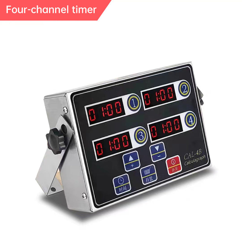 8 - Channel Calculagraph Kitchen Timer, 220V plug, shake - to - remind, 8 screens, great cooking accessory.