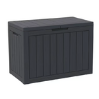 75 Gallon Heavy-Duty Outdoor Deck Box – Waterproof Patio Storage Box with Hinged Lid, Lockable & Easy Assembly
