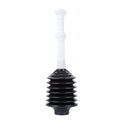 Bellows Accordion Toilet Plunger (Black and White)