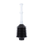 Bellows Accordion Toilet Plunger (Black and White)
