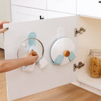 Rotation Adjustment Pan Cover Holder Useful Spoon Pot Lid Shelf Cooking Storage Kitchen Decor Tool Stand Holder