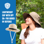 POWERCAP ICE Cooling Sun Hat – Instant Cooling Relief with Reusable Ice Packs, UPF 50 UV Sun Protection, Lightweight & Breathable for Hot Weather