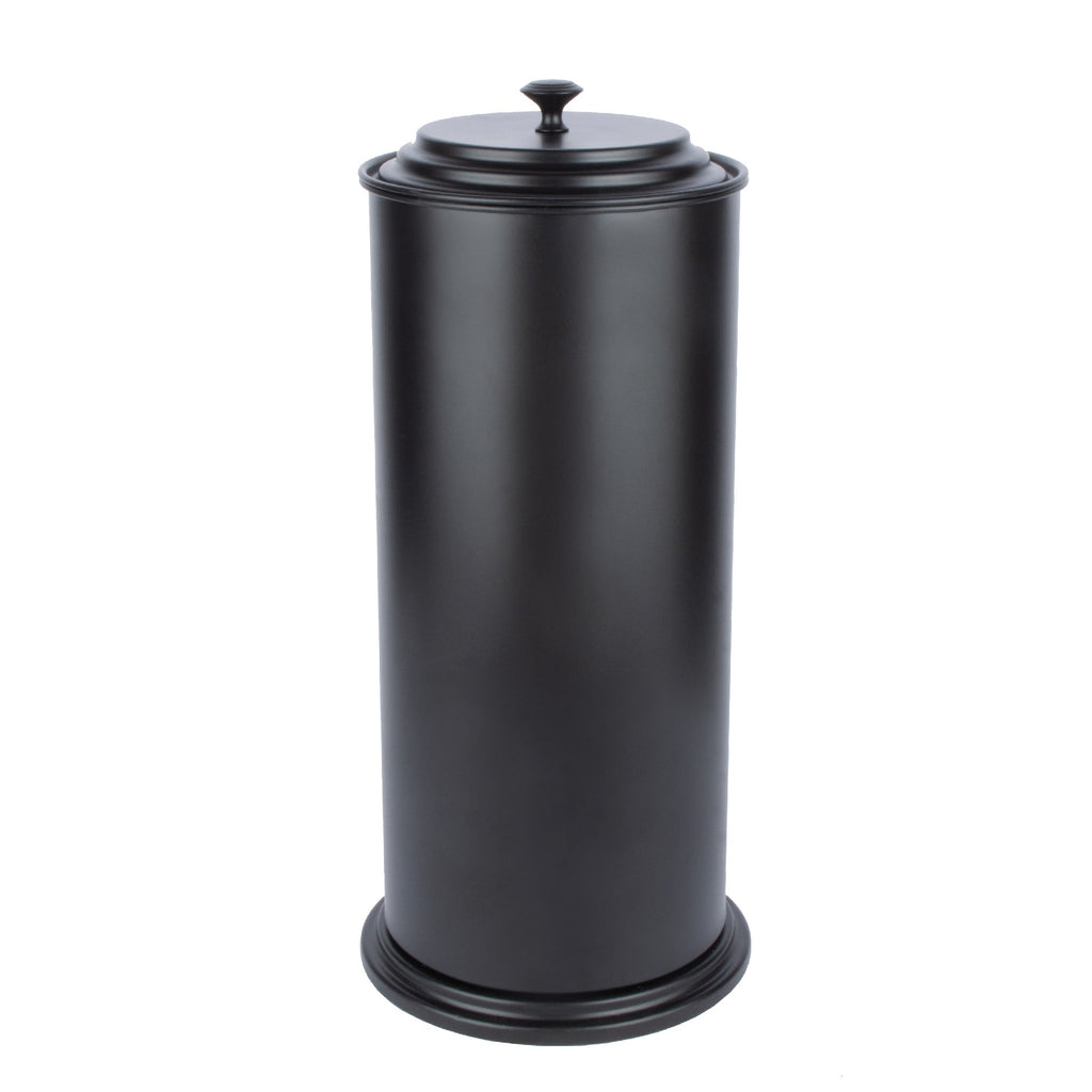 Freestanding Extra Large Toilet Paper Holder (Matte Black Finish)