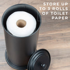 Freestanding Extra Large Toilet Paper Holder (Matte Black Finish)