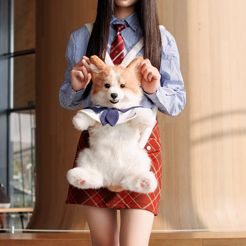 Corgi Backpack – Cute Dog Plush Bag for Kids & Pet Fans
