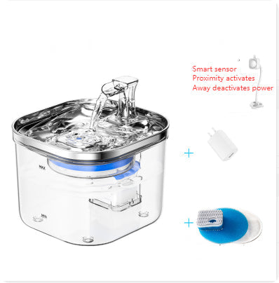 Pet Cat Dog Stainless Steel Automatic Circulation Water Dispenser Intelligent Fountain Pets Accessories