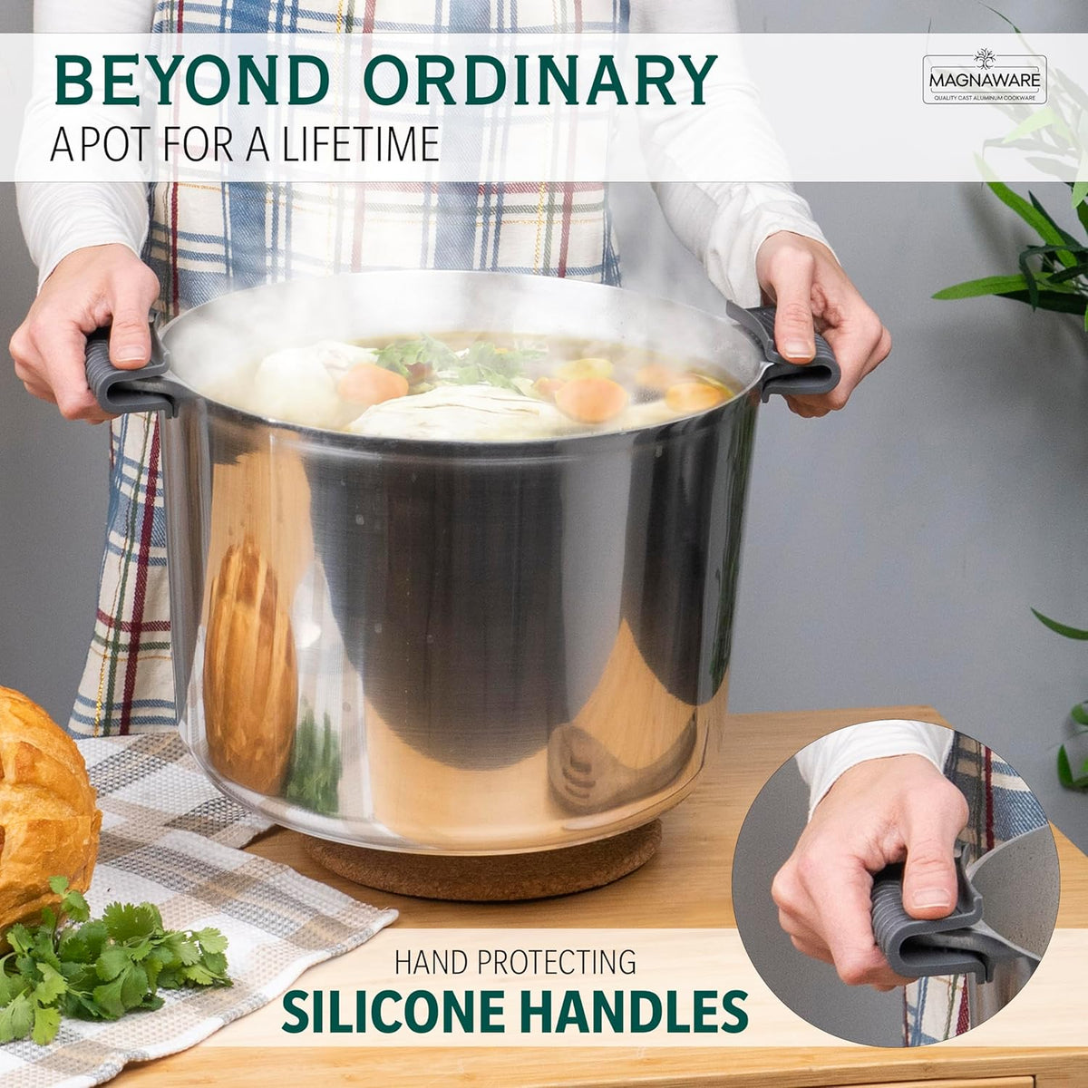 Stock Pot with Lid 18 Quarts