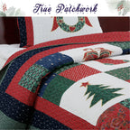 Merry Christmas Reversible Quilt Bedding Set