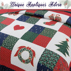 Merry Christmas Reversible Quilt Bedding Set