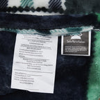 Tache Forest Green Plaid Flannel Throw Blanket (4023)