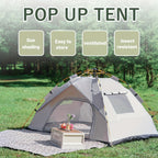 3-4 Person Instant Pop Up Camping Tent Waterproof Quick Setup Outdoor Portable