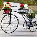 Metal Bicycle Planter 3 Tier Tricycle Flower Plant Stand Parisian Style Flower Display Stand Cart For Home Decor Patio Garden Flower Shop Indoor Outdoor