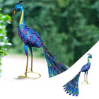 Metal Peacock Statue Elegant Outdoor Garden and Patio Decor