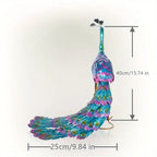 Metal Peacock Statue Elegant Outdoor Garden and Patio Decor