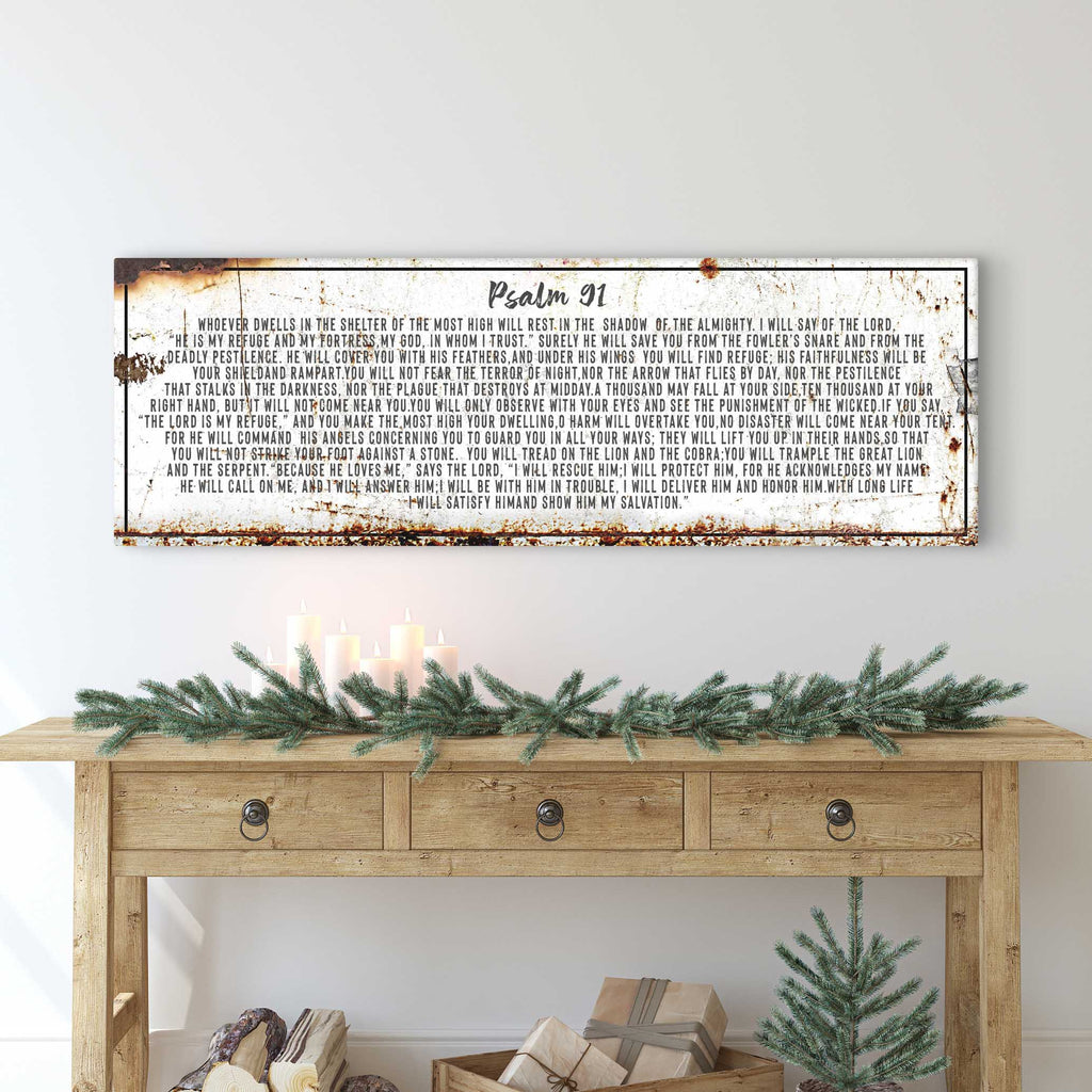 Psalm 91 - He Is My Refuge Sign