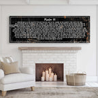 Psalm 91: He Is My Refuge – Rustic Christian Wall Art for Living Room, Religious Decor for Home