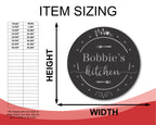 Custom Round Metal Kitchen Sign | Round Kitchen Wall Decor | Custom Kitchen Wall Sign | 15 Color Options