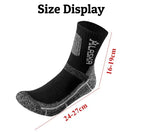 2 Pairs Winter Thermal Men Sports Socks Outdoor Warm Cycling Running Hiking Skiing Breathable Professional Crew Socks