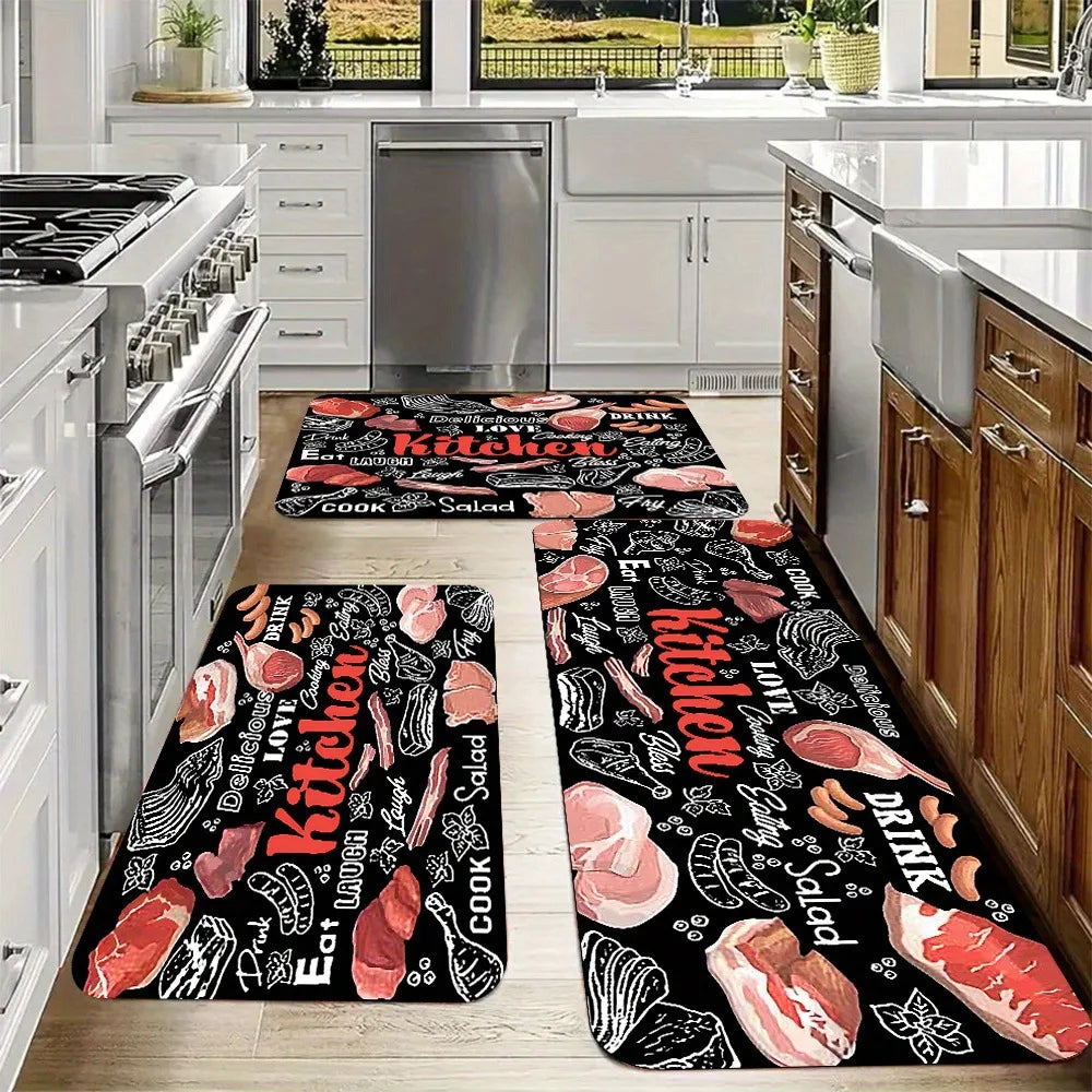 VIKAMA Kitchen Floor Mats, Entrance Door Mats, Laundry Room Long Carpets, Corridor Passageway Floor Mats, Home Decorations