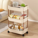 Mobile Storage Rack Trolley Kitchen Bathroom Bedroom Multi Storey Snacks Storage Rack with Wheels Organizer Home Accessories
