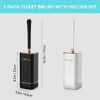 Silicone Toilet Brush Set – Long Handle Deep Cleaning Bathroom