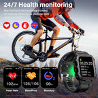 LAXASFIT New Men's Smart Watch LED Flashlight Outdoor Sports Smart Watch Wristwatch Health Monitoring Smart Watch