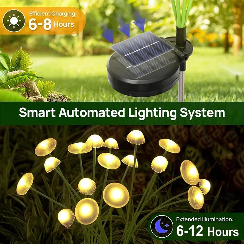 Solar LED Jellyfish Sway Lights Garden Decor Waterproof Outdoor Solar Pathway Light For Patio Balcony Yard Flowerbed