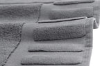 Luxury Bath Mat Floor Towel Set Grey White 22 x34 in 2 Pack Absorbent Cotton