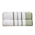 Decorative Cotton Stripe Bath Towel Set - Noelle Collection