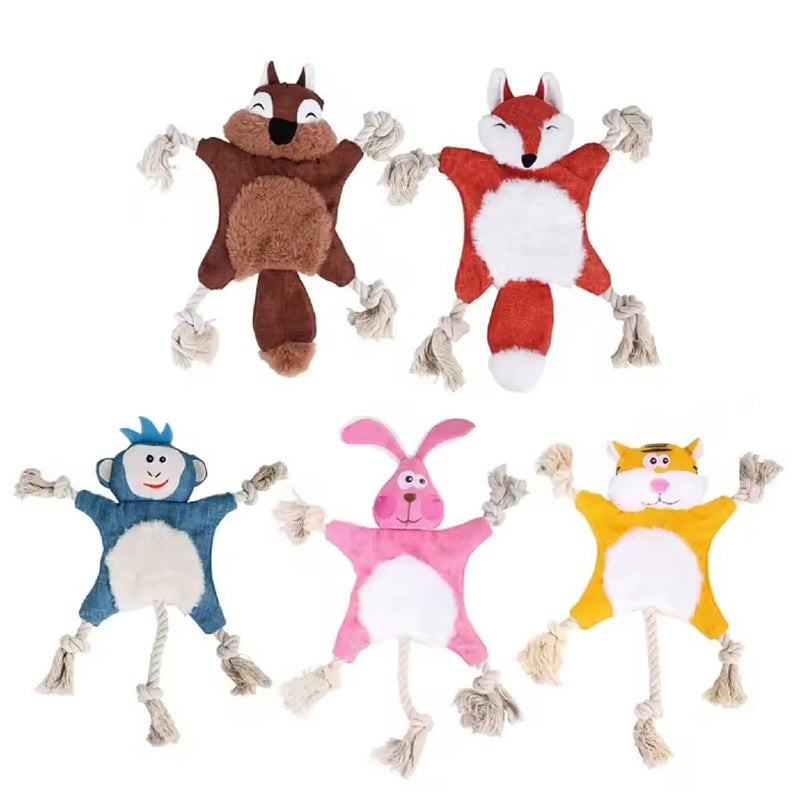 Dog Toys, Stuffed, Chewing, Plush, Squeaky Animal Pet Toys, Puppy, Fox, Squirrel, Dog, Cat, Chewing, Squeaky Toys, Pet Supplies