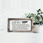 Coffee Definition Wooden Sign For Coffee Bar Decor Rustic Kitchen Wall Art Scientific Humor