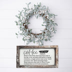 Coffee Definition Wooden Sign For Coffee Bar Decor Rustic Kitchen Wall Art Scientific Humor