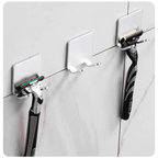 Decorative Hook 2 Pcs Punch Free Razor Holder Storage Hook Wall Men Shaving Shaver Shelf Bathroom Razor Rack Wall Bathroom Accessories