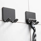 Decorative Hook 2 Pcs Punch Free Razor Holder Storage Hook Wall Men Shaving Shaver Shelf Bathroom Razor Rack Wall Bathroom Accessories