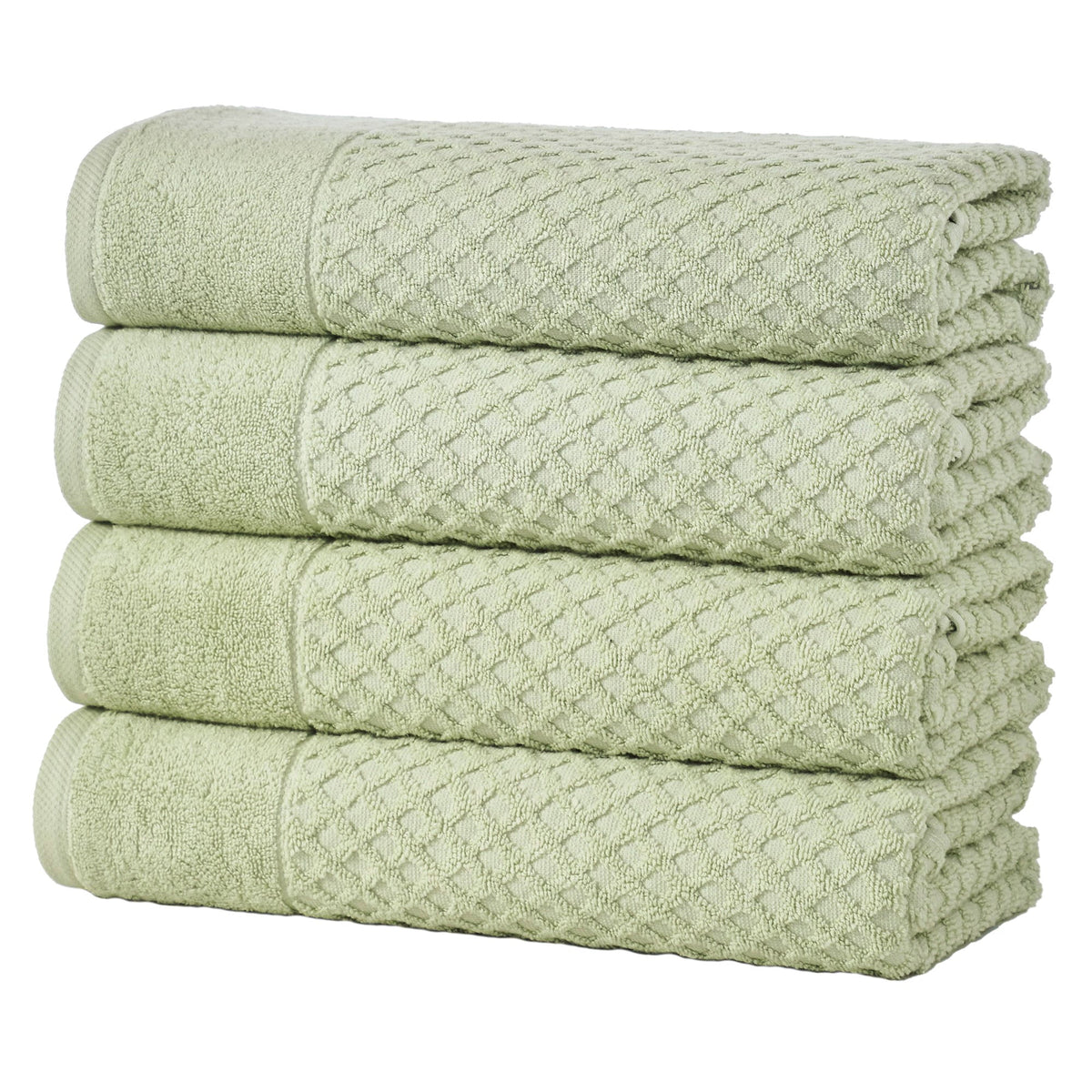Cotton Diamond Waffle Weave Bath Towel Set - Grayson Collection